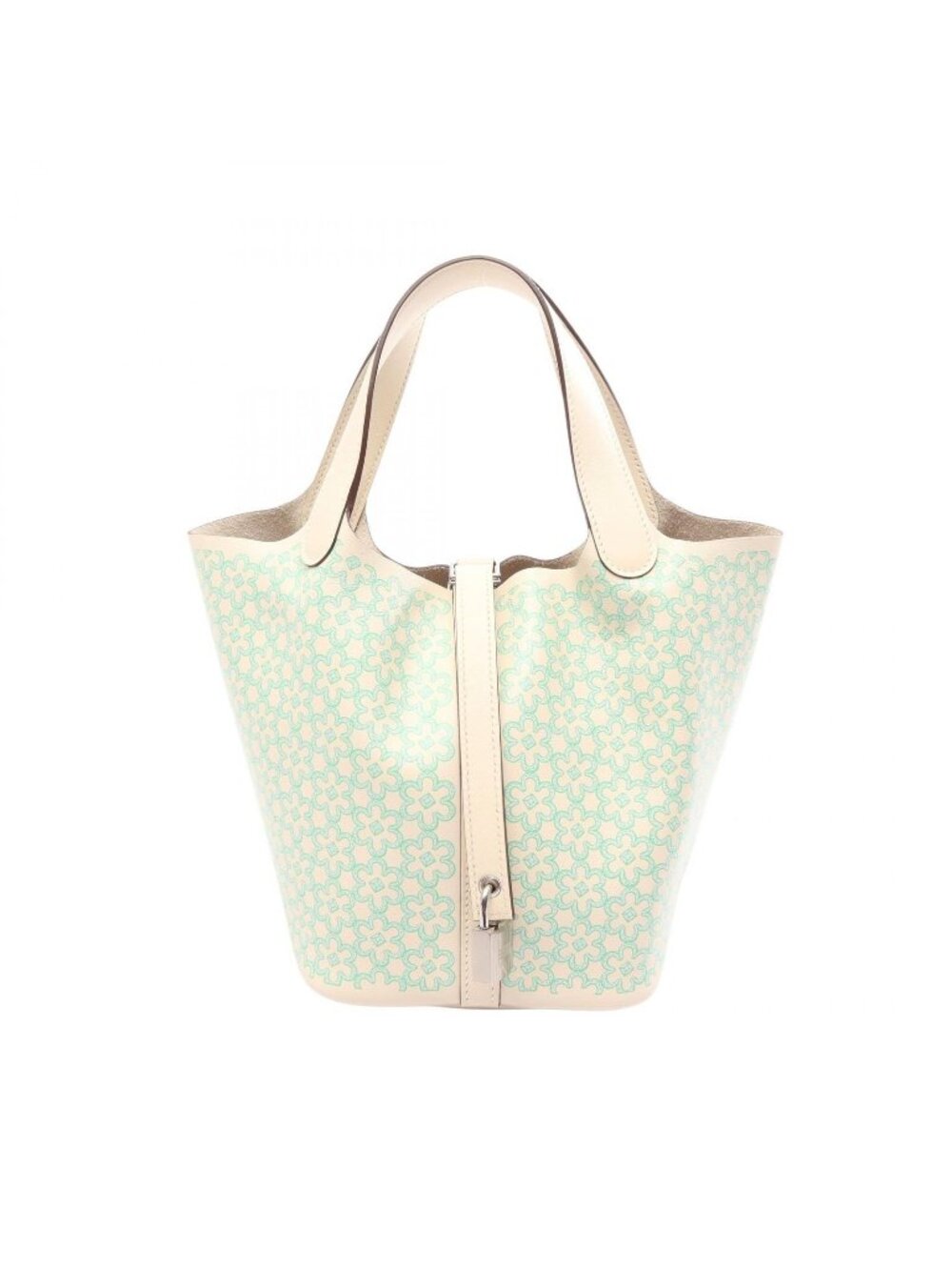 Hermes Picotin Lock PM Lucky Daisy Nata Vert Leather Handbag